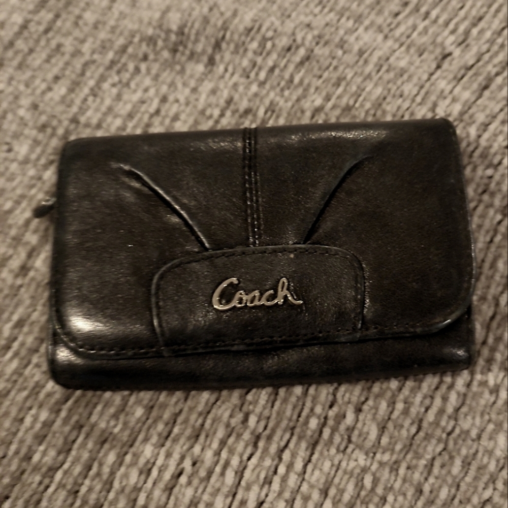 Black leather Coach wallet